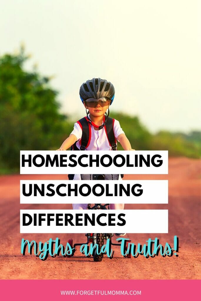 child riding bike with text overlay