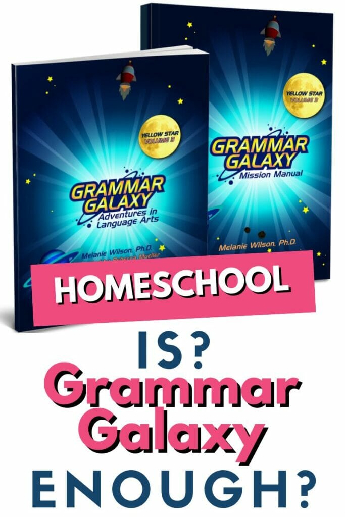Grammar Galaxy books with Is Grammar Galaxy Enough text overlay
