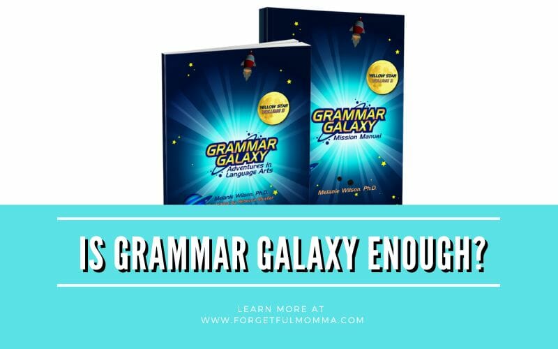Grammar Galaxy books with Is Grammar Galaxy Enough text overlay