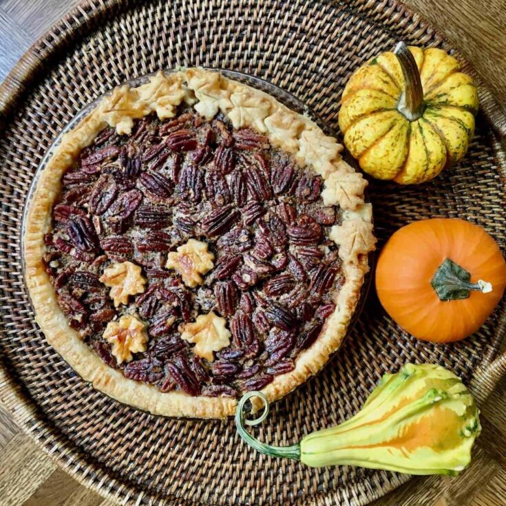 Image for Black Bottom Maple Bourbon Pecan Pie (no corn syrup)
