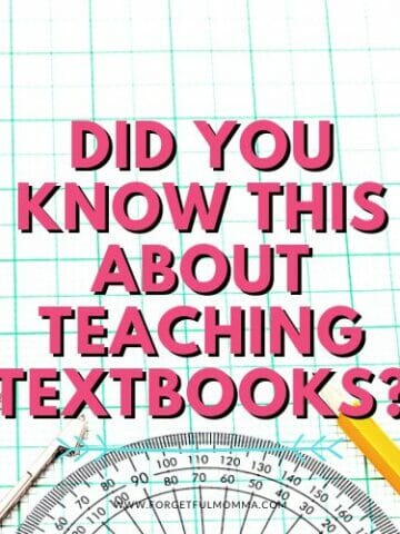 graph paper with Did You Know This About Teaching Textbooks? text overlay