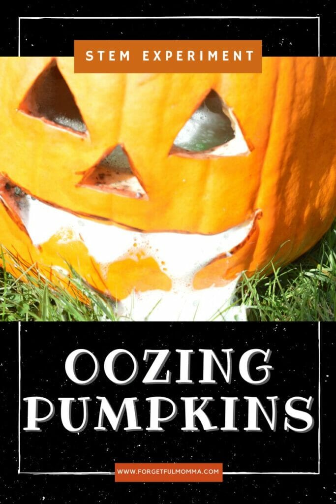 oozing pumpkin with text overlay