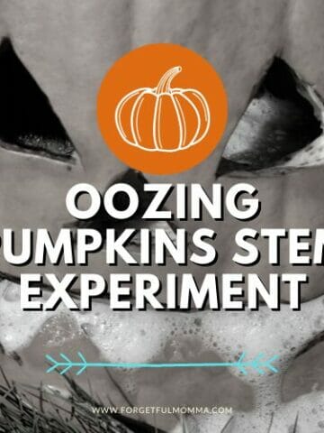 oozing pumpkin with text overlay