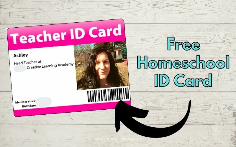 Free Homeschool ID Card sample