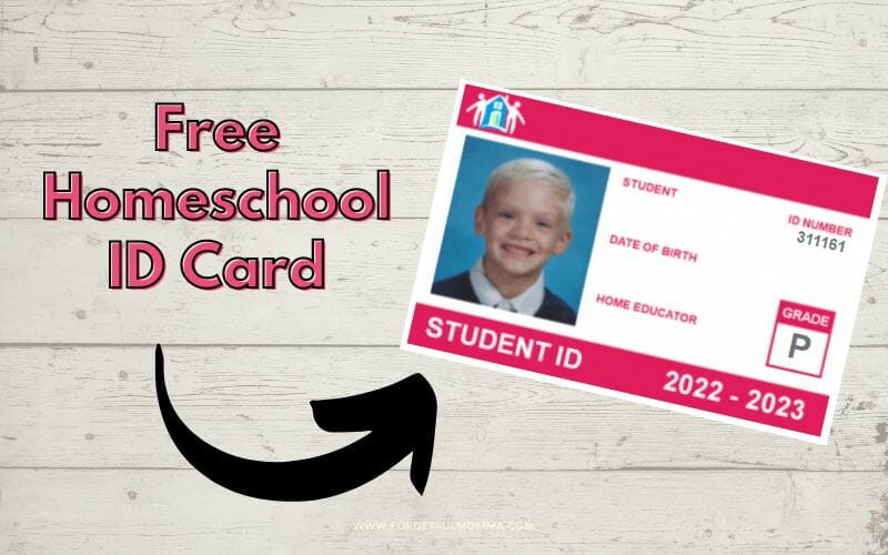 Free Homeschool ID Card sample2