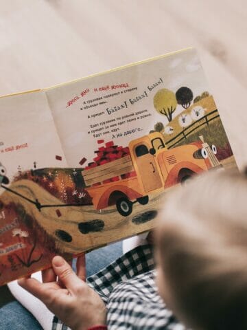 Woman Reading Book to Toddler