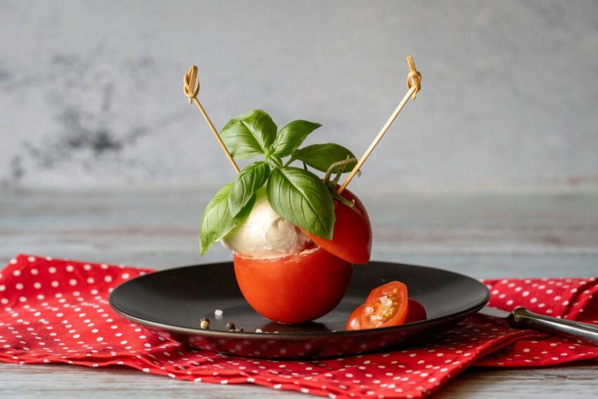 Everyone loves caprese skewers.