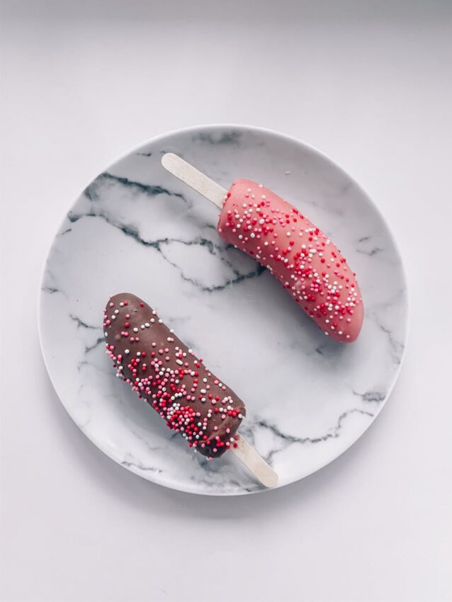 chocolate covered banana pops