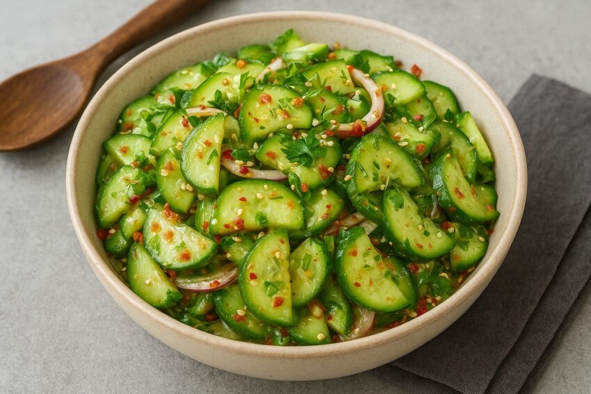Spicy Thai cucumber salad.
