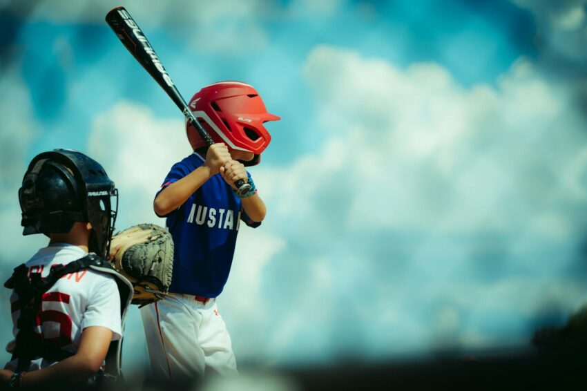 Kids at baseball summer camp