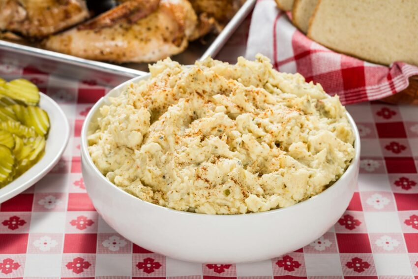 Big bowl of potato salad.
