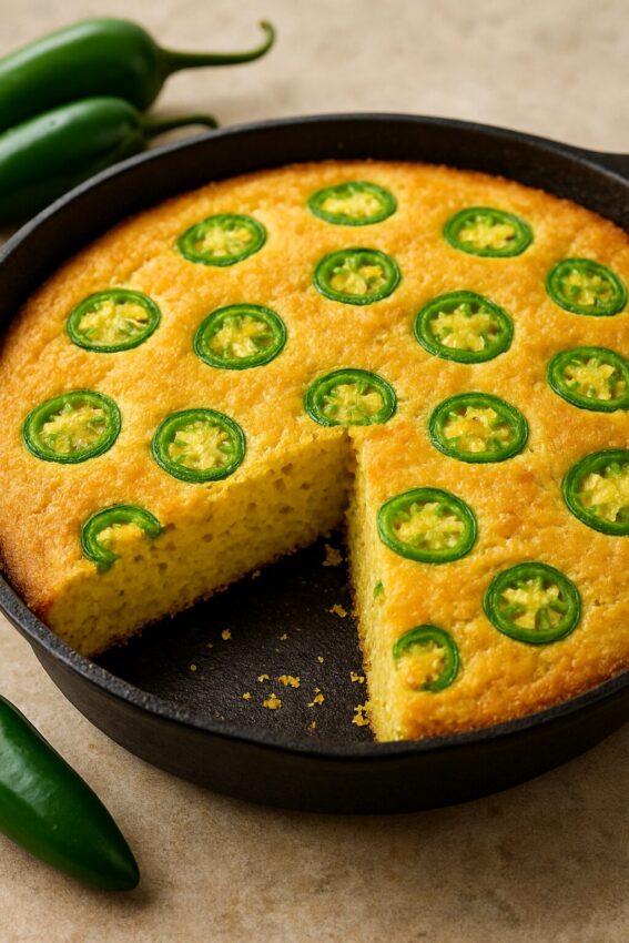 Homemade jalapeno cornbeard.