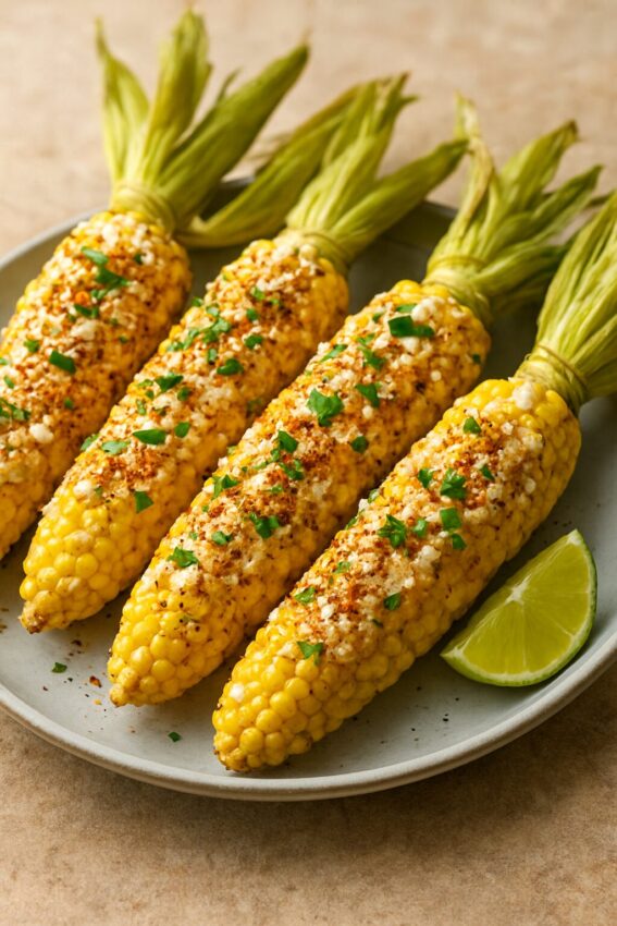 Mexican street corn as a refreshing side dish.